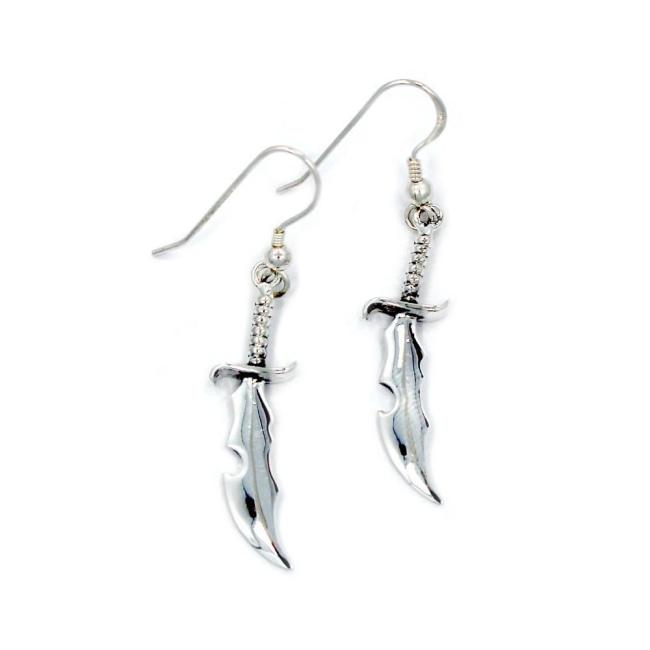 Dagger Drop Down Earrings Sterling .925 Pm Earrings
