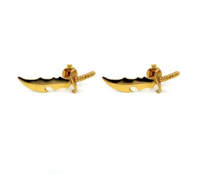 Dagger Stud Earrings Vermeil Pm Earrings