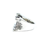 side of the Dark Castle Ring in silver from the han cholo fantasy collection
