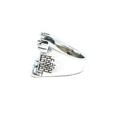 side of the Dark Castle Ring in silver from the han cholo fantasy collection