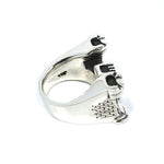 inner detail of the Dark Castle Ring in silver from the han cholo fantasy collection