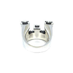 back of the Dark Castle Ring in silver from the han cholo fantasy collection