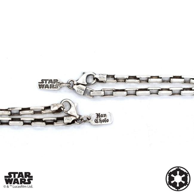 chain detail of the darth vader Pendant from the han cholo star wars collection