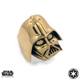 right angle of the darth vader ring in gold from the han cholo star wars collection