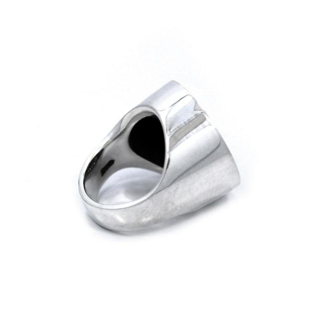 back right of the Dayton ring in silver from the han cholo cruising collection