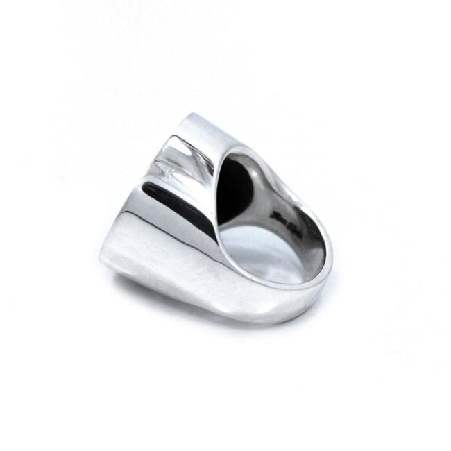 back left of the Dayton ring in silver from the han cholo cruising collection