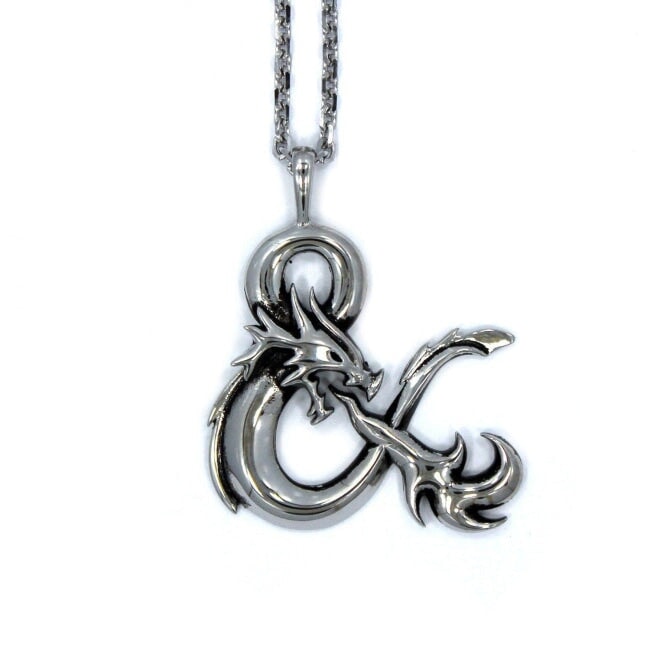 D&D Ampersand Logo Pendant,Dungeons and dragons necklace,D&D accessory,D&D jewelry,D&D pendant