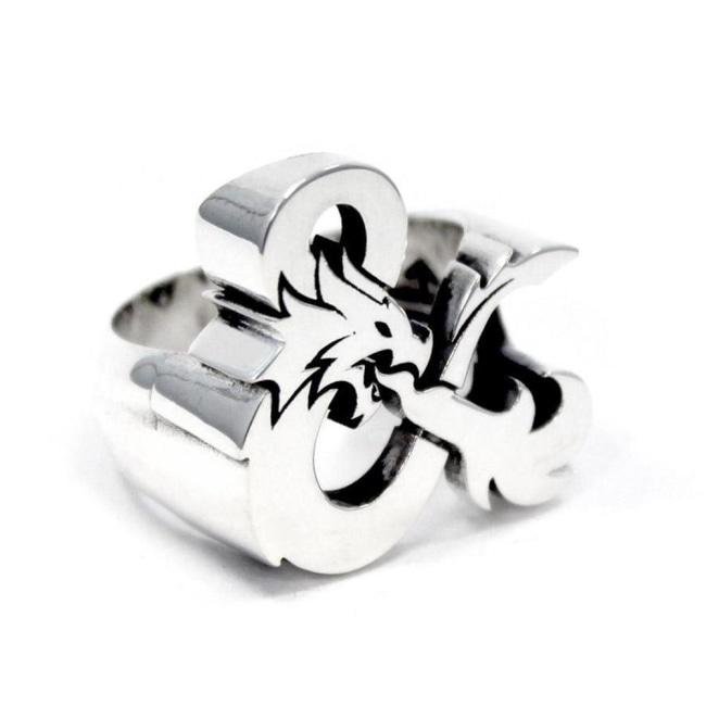 D&D ring,dungeons and dragons,dragon ring,ampersand ring,D&D accessory,D&D jewelry