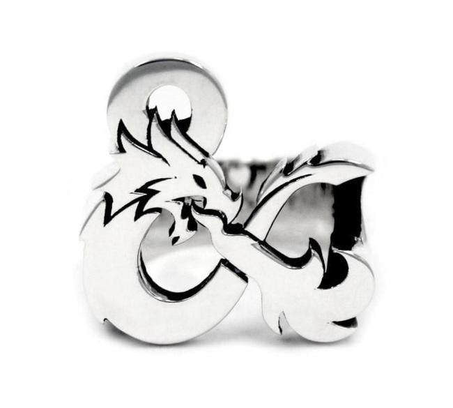 D&D ring,dungeons and dragons,dragon ring,ampersand ring,D&D accessory,D&D jewelry
