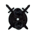 D&d Cross Sword D20 Spinner Pin Enamel