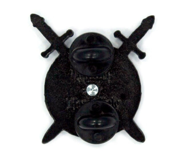 D&d Cross Sword D20 Spinner Pin Enamel
