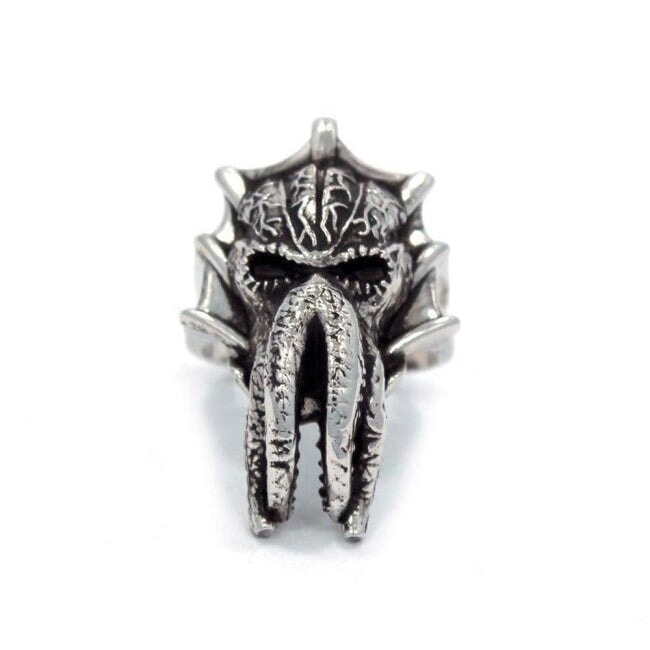 D&d Mind Flayer Ring Silver / O/s Ss Rings
