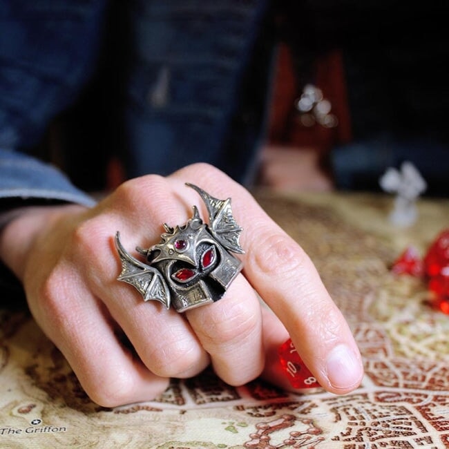 D&D Warduke Ring,Warduke character,silver D&D jewelry,D&D ring,Helmet ring,DND jewelry