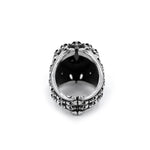back of the Dead Ringer Ring in silver from the han cholo skulls collection