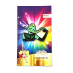 shot of the doube trouble enamel pin on the she-ra officially licensed pin card