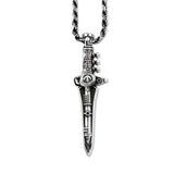 green ranger Dragon Dagger Pendant angled on a white background