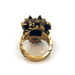 back angle of the Dragon Ring in gold from the han cholo fantasy collection