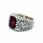 left side of the Emperor Nugget Ring in silver from the han cholo fantasy collection