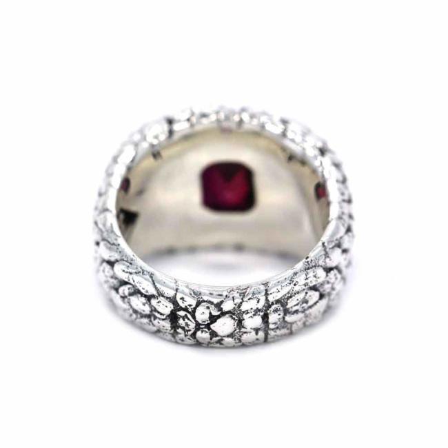 back of the Emperor Nugget Ring in silver from the han cholo fantasy collection
