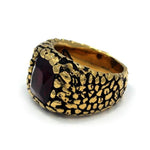 left side of the Emperor Nugget Ring in gold from the han cholo fantasy collection