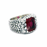 right side of the Emperor Nugget Ring in silver from the han cholo fantasy collection