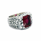 right side of the Emperor Nugget Ring in silver from the han cholo fantasy collection