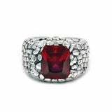 front of the Emperor Nugget Ring in silver from the han cholo fantasy collection