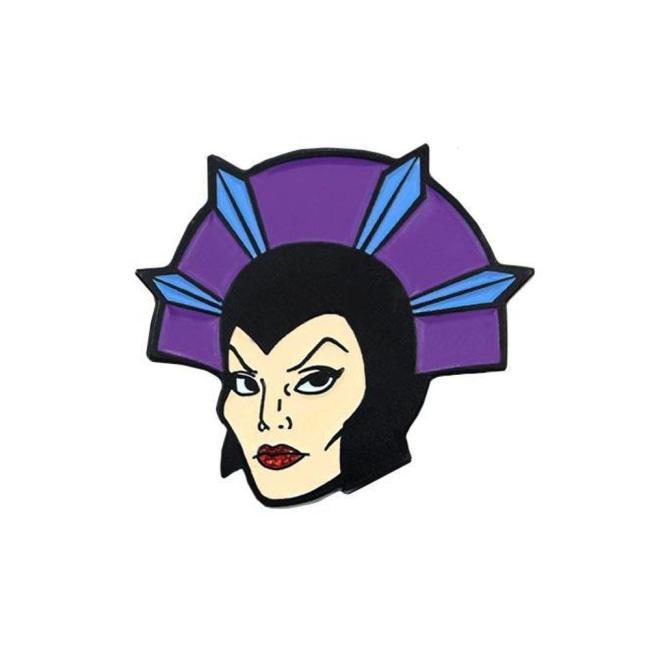 front of the Evil-Lyn Enamel Pin from the masters of the universe jewelry collection