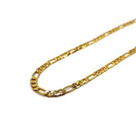 Figaro Chain, Cuban link chain, link chain, gold mens chain, gold chains, gold necklace, han cholo