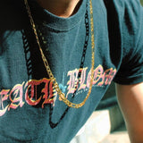 Figaro Chain, Cuban link chain, link chain, gold mens chain, gold chains, gold necklace, han cholo
