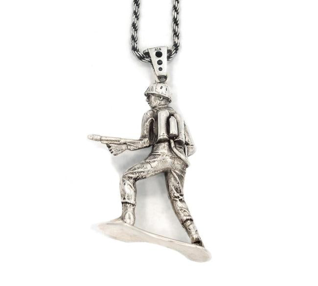 Flame Thrower Army Pendant Pm Necklaces