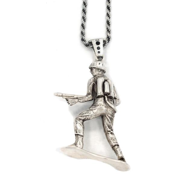 Flame Thrower Army Pendant Pm Necklaces