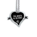 back of the Frankenheart pendant in sterling silver from the universal monsters jewelry collection