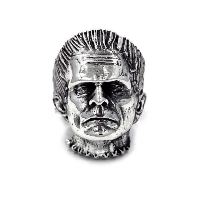 front view of the Frankenstein Ring from the universal monsters jewelry collection