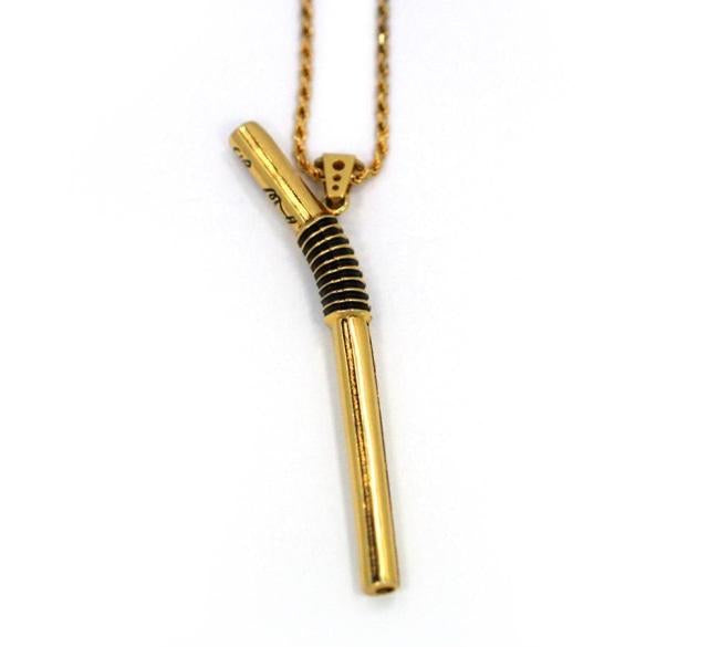 Funny Straw Pendant Vermeil Pm Necklaces