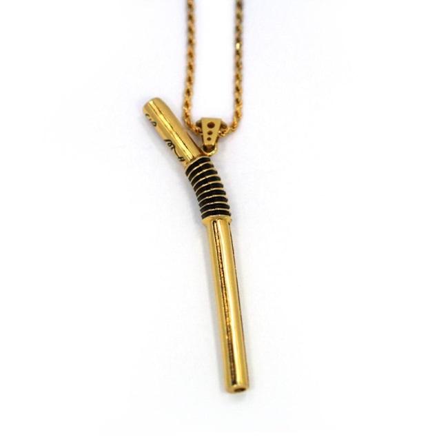 Funny Straw Pendant Vermeil Pm Necklaces