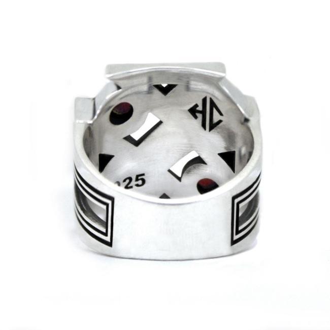 back of the Future Primitive Ring in silver from the han cholo alien collection
