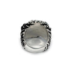back of the Galaxy Ring in silver from the han cholo alien collection