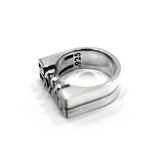 arial view of the game over ring by han cholo on a white background showing the .925 stamp