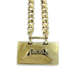 back of the Ghetto Blaster Necklace in gold from the han cholo music collection