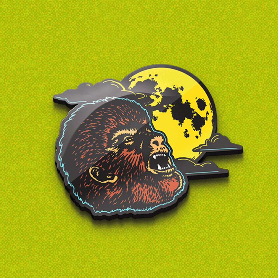 Wolfman Enamel Pin - Glow in the Dark Enamel Pin Universal Monsters 