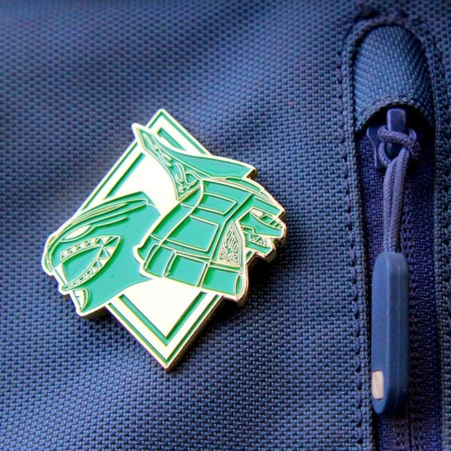 Green Ranger Dragonzord Gold Armor Pin Enamel