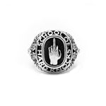 School of hard knocks class ring, middle finger class ring