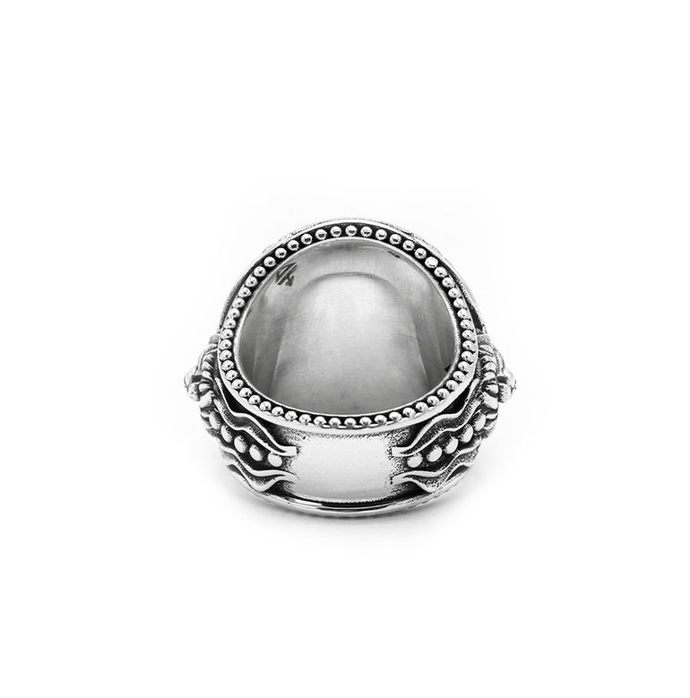 .925 Sterling Silver mens class ring, unique silver mens ring