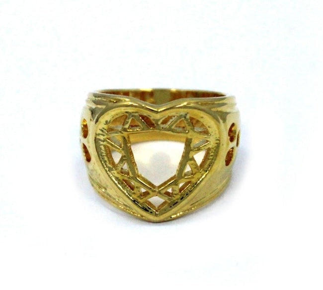 Heart Cutter Ring Gold / 5 Ss Rings