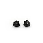 front of the Heart Stud Earrings in gunmetal from the han cholo shadow series collection