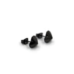 left side of the Heart Stud Earrings in gunmetal from the han cholo shadow series collection