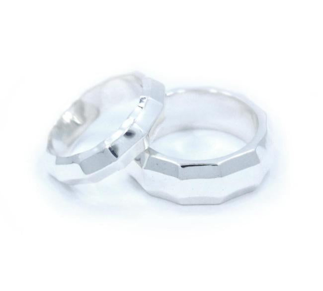 Her Faceted Band Pm Rings