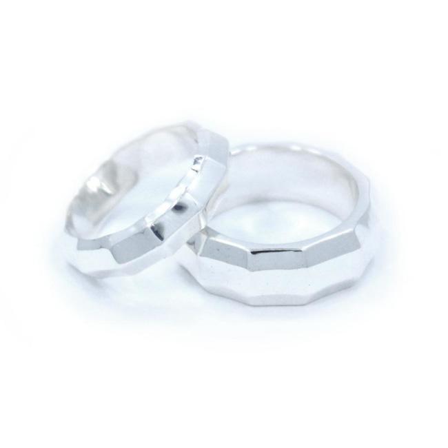 Her Faceted Band Pm Rings