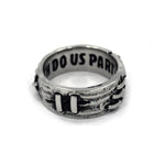 left side view of the Her till death do us part ring from the universal monsters collection